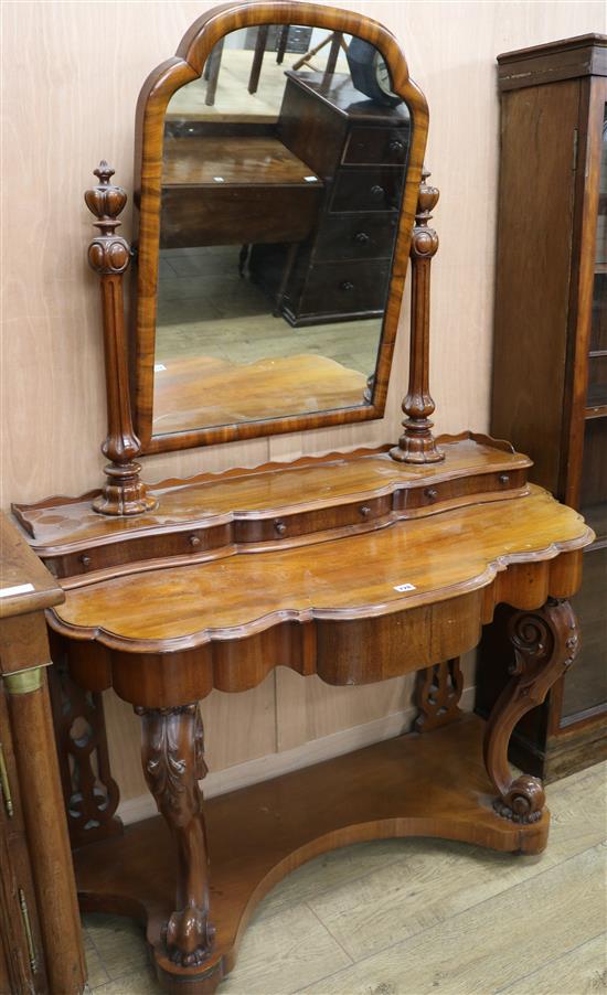 A Victorian mahogany duchesse dressing table W.120cm